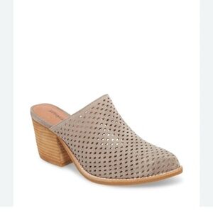 Jeffrey Campbell Favela Perforated Suede Mules Size 8.5 Preowned